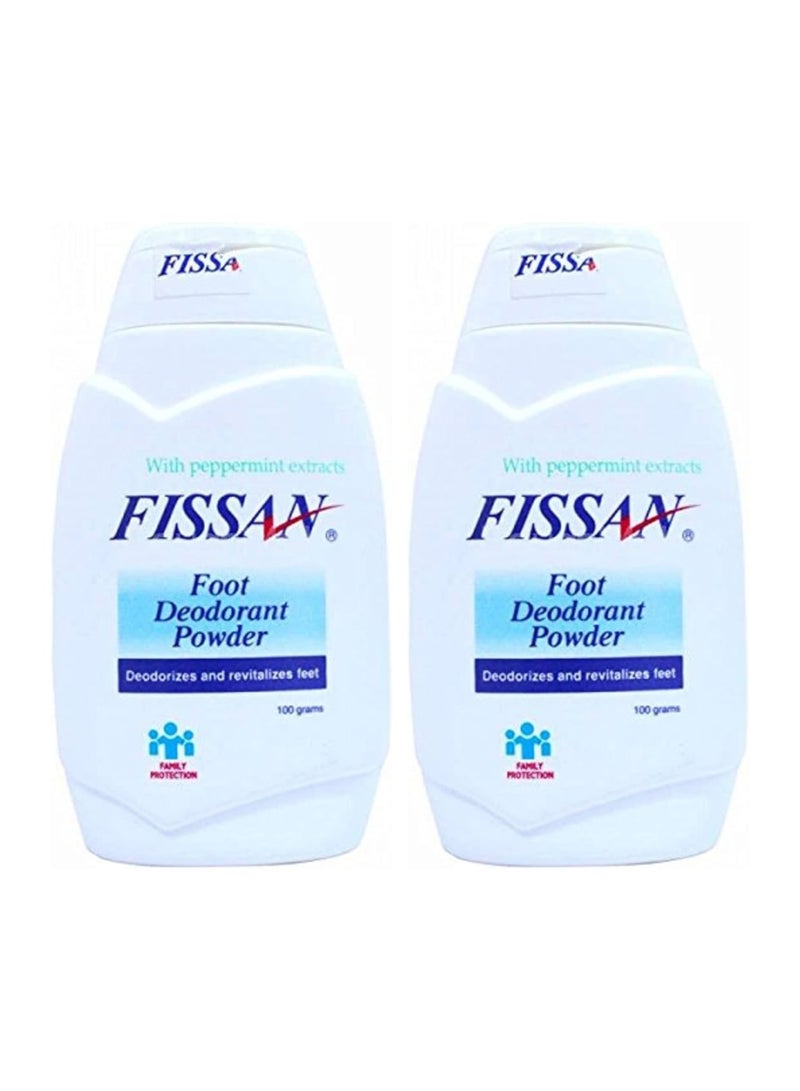 2 Piece Foot Deodorant Powder 100g
